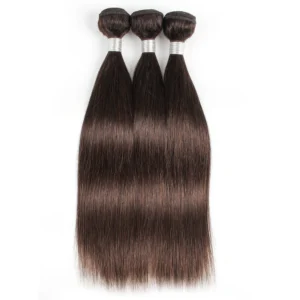 Kisshair color #2 hair bundles 1/3/4 pcs darkest brown colored Peruvian human hair tangle free 10 to 30 inch remy weft hair