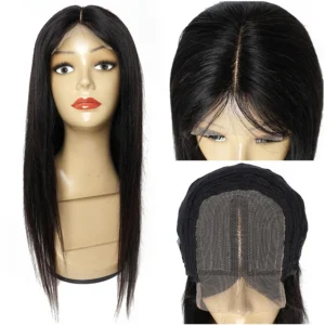 13x4x1 T part lace wig 16 to 30 inch straight Indian human hair wigs 4*1 middle part pre-plucked hair line wigs with baby hair