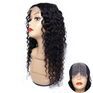 Water Wave Human Hair Wig 4*1 Lace T Type 13*4*1 Lace Middle Part Wavy Wigs Remy Indian Hair Bouncy No Shedding Long Wigs