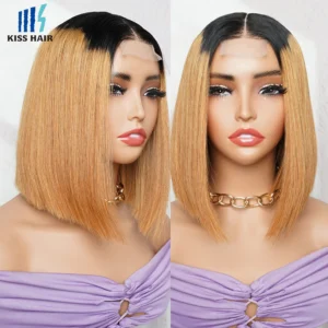 350% T1B30 Glueless 2*6 Lace Wigs 10inch Short Bob Wig Middle Part 15A Super Double Drawn Bone Straight Vietnamese Human Hair