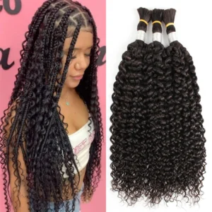 Jerry Curly Bulk Hair For Braiding 100% Remy Human Hair 10 to 26 Inches No Wefts Boho Braids Unprocessed Black Hair Extension
