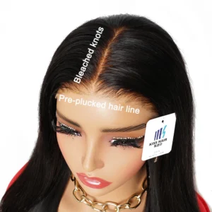 Bleached Knots 6*4 Lace Front Wig Pre-plucked Glueless Wigs Ready to Wear 16-30 inch Remy Brazilian Human Hair Wig without Glue