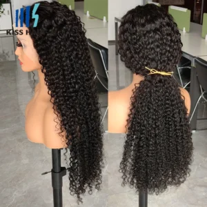 300% Jerry Curly 13*4 Lace Frontal Wigs Human Hair Wigs Easy Wear Full Head Thick Virgin Indian Human Hair Extensions KissHair