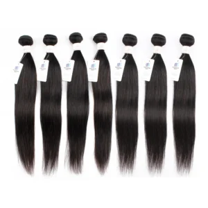 60gram Natural Black Human Hair Bundles 1pc/ 3pcs/ 5pcs/ 7pcs Per Lot 12-22Inch Remy Indian Hair Double Weft Straight Extensions