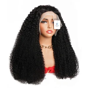 300% Kinky Curly 13x6 Lace Frontal Wigs Remy Indian Human Hair Wig 13*4 Lace Front Wig Easy To Wear 16-24" Transparent Lace
