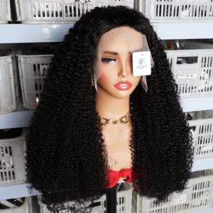 300% Kinky Curly Human Hair Wigs 13*4 Lace Frontal Wig Remy Brazilian Human Hair Extension 4*4 Lace Closure Wigs 13*6 Thick Ends